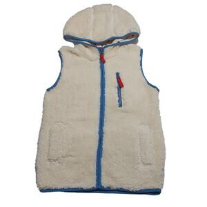 Mini Boden sherpa fleece hooded vest (gilet)
